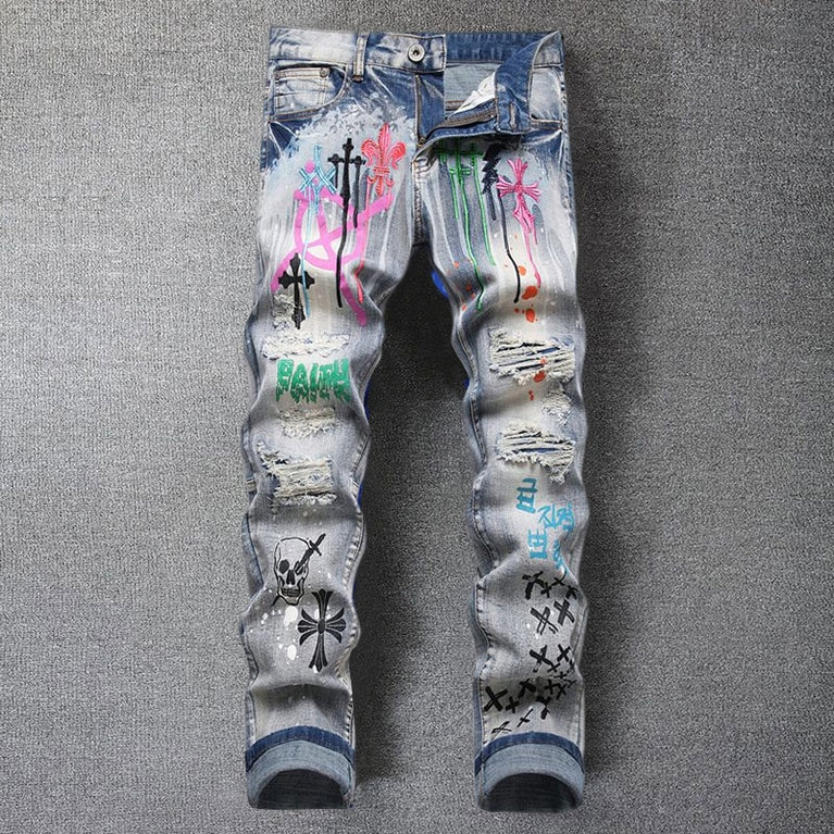 DrippingCrossJeans1