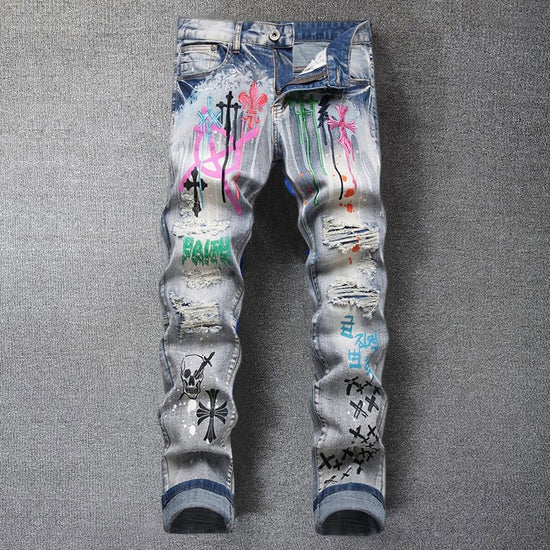 DrippingCrossJeans1